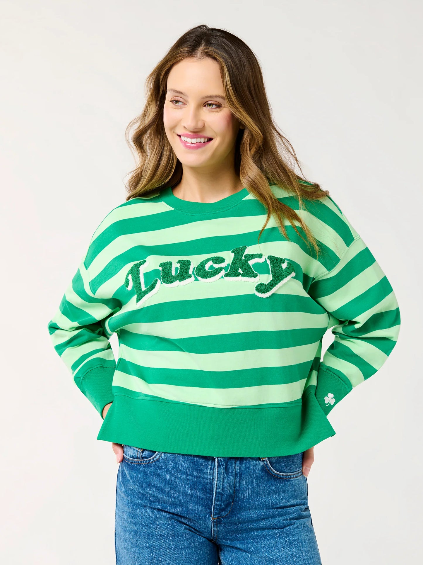 Striped Relaxed Lucky Sweatshirt