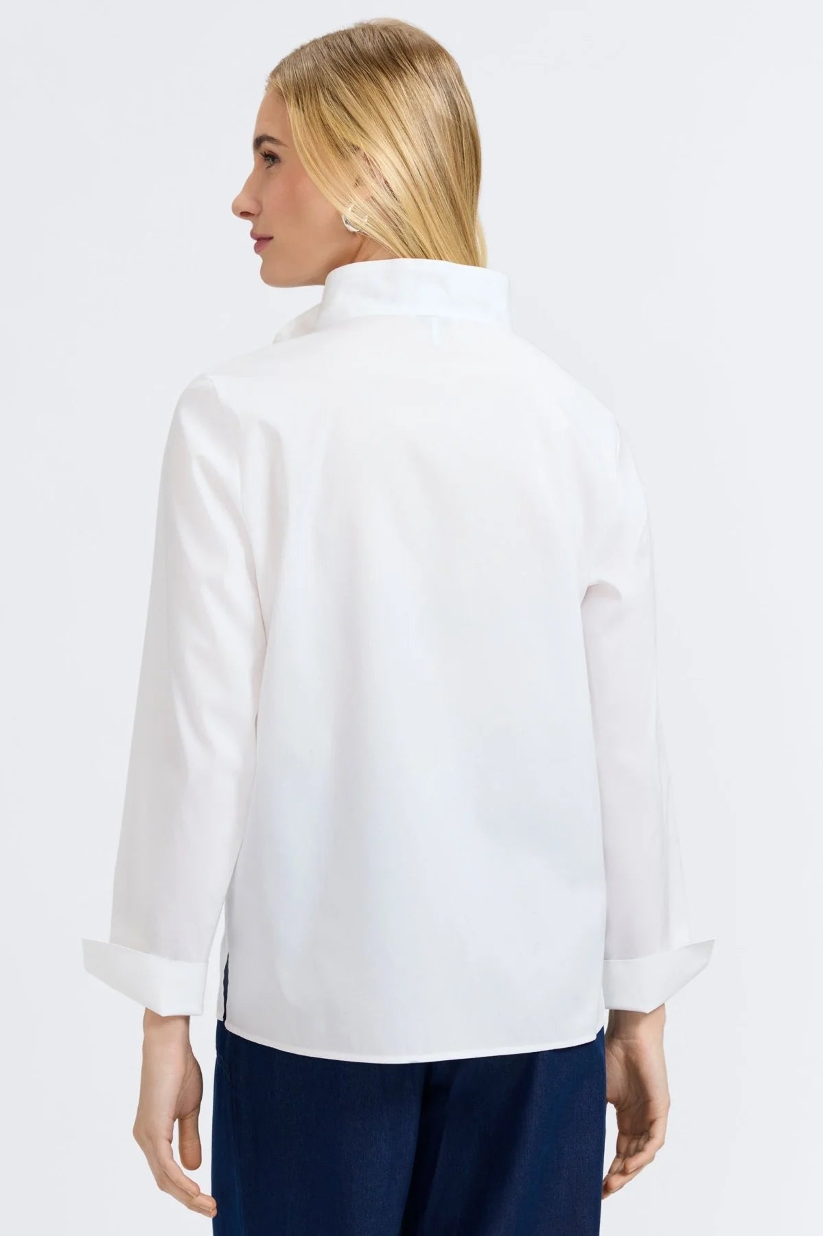 Tammy No Iron Stretch Long Sleeve Popover Shirt.