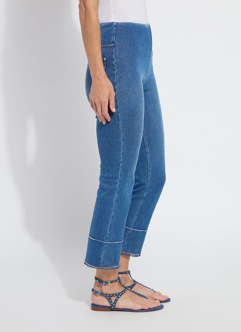 Dara Seamed Hem Crop Denim