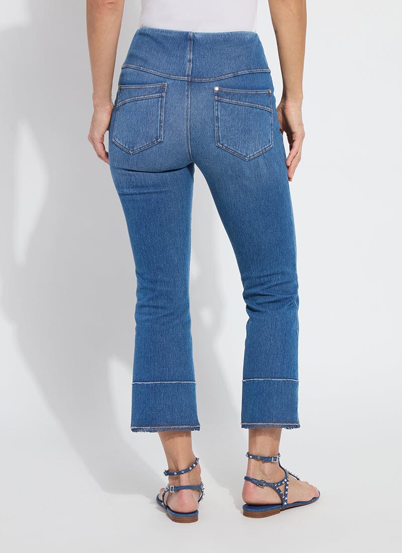 Dara Seamed Hem Crop Denim