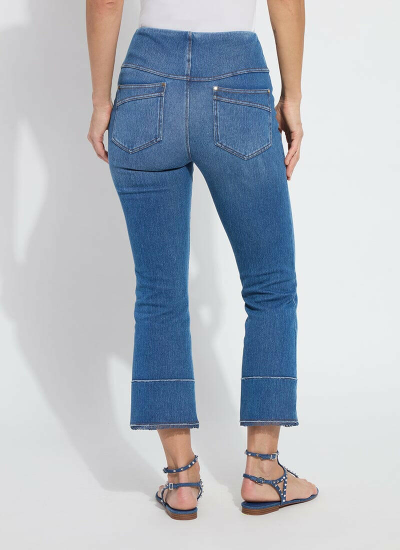 Dara Seamed Hem Crop Denim.