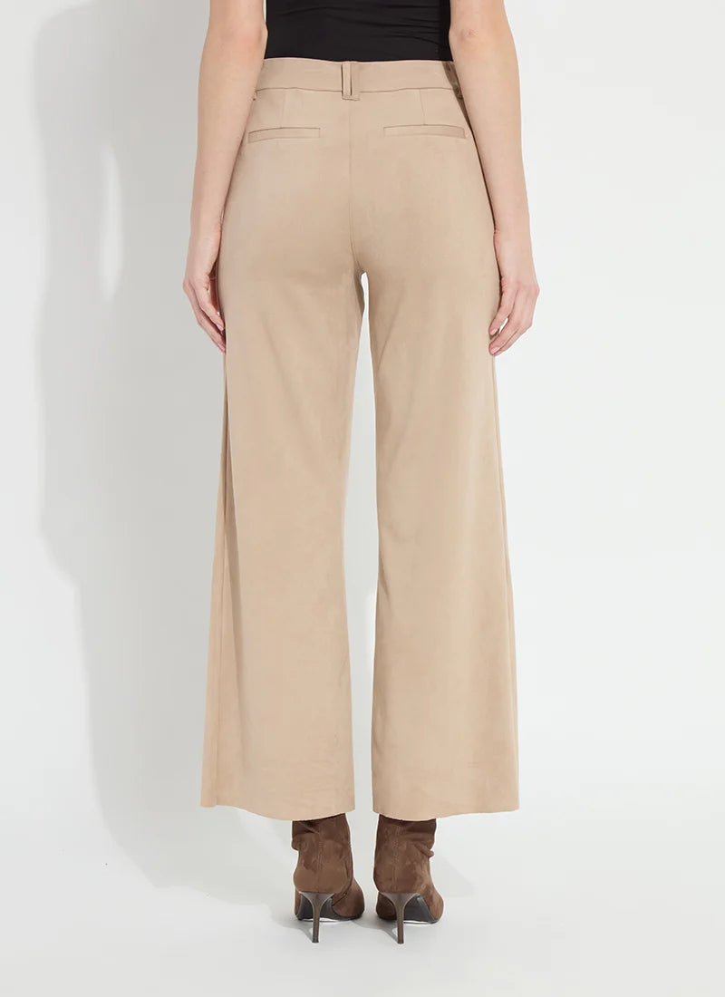 Vionette Vegan Suede Wide Leg Trouser