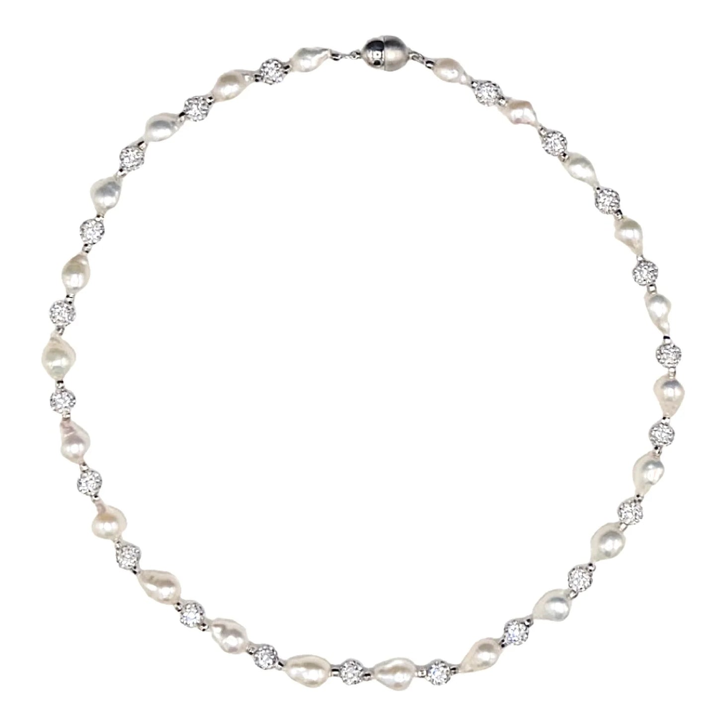 Short White Petite Edison Choker 18"