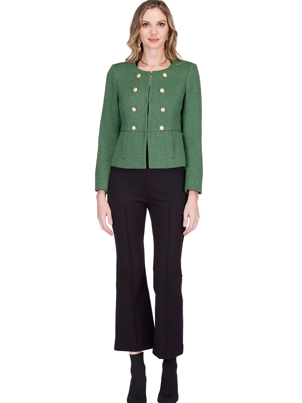 Tweed Gold Button Jacket.