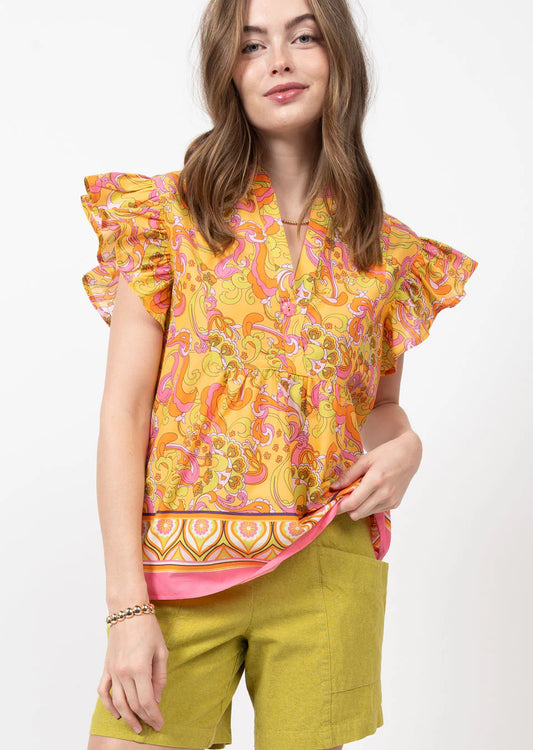 Pucci Paisley Top - The French Shoppe