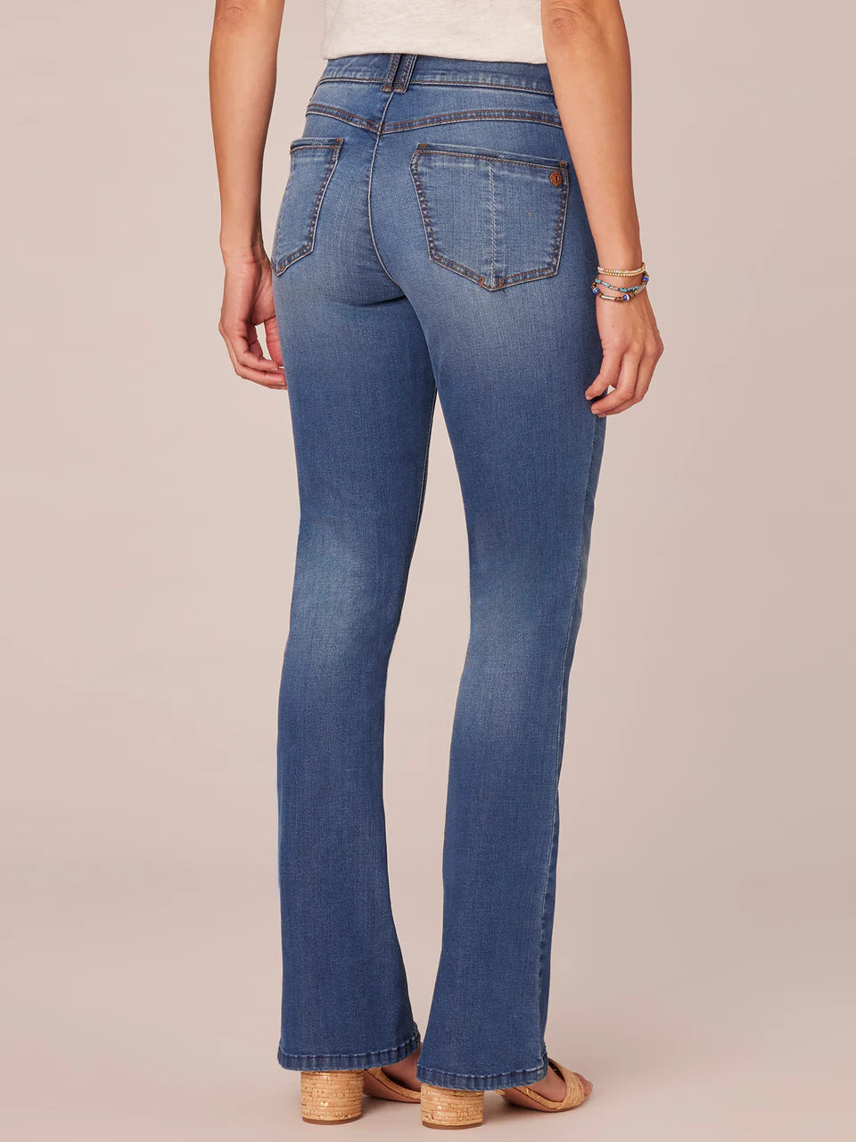 "Ab"solution® Artisanal Blue Denim Itty Bitty Bootcut Jeans