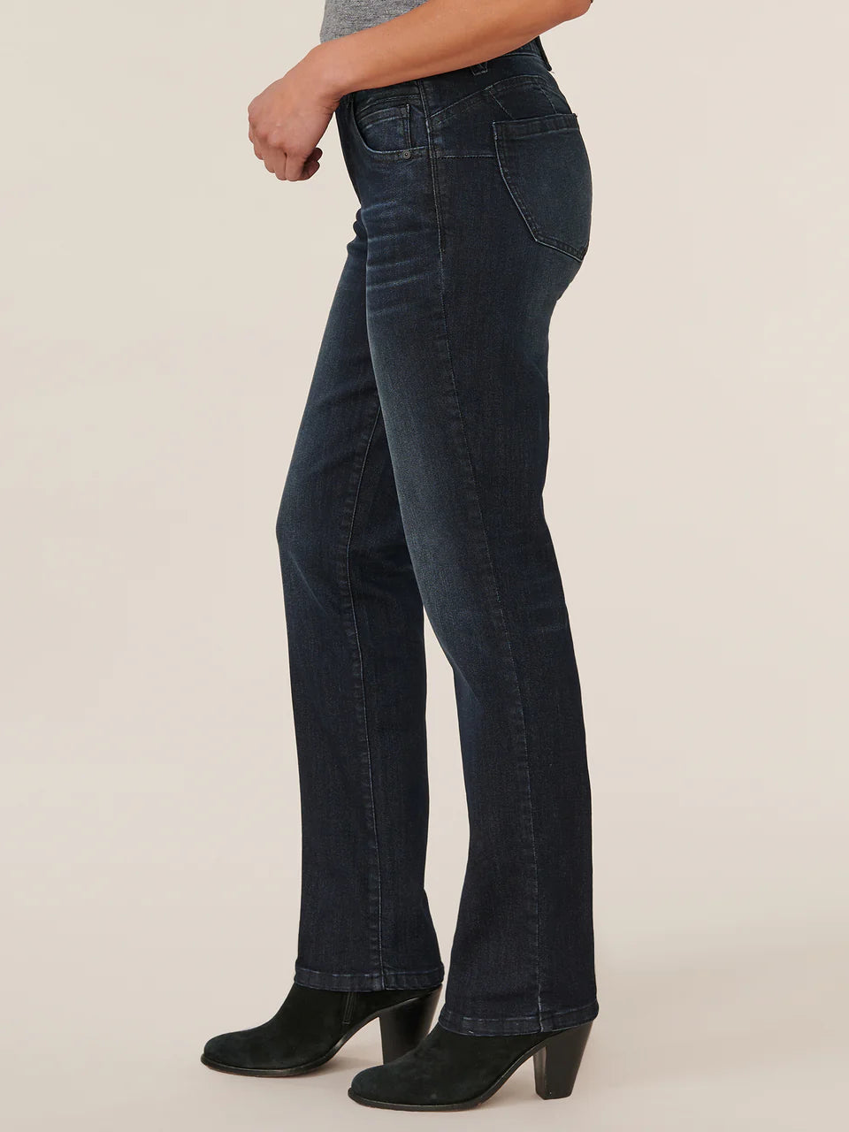 "Ab"solution® Dark Indigo Artisanal Straight Leg Jeans