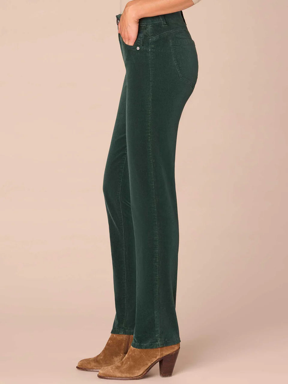 "Ab"solution® Mid-Rise Corduroy Straight Leg Pants