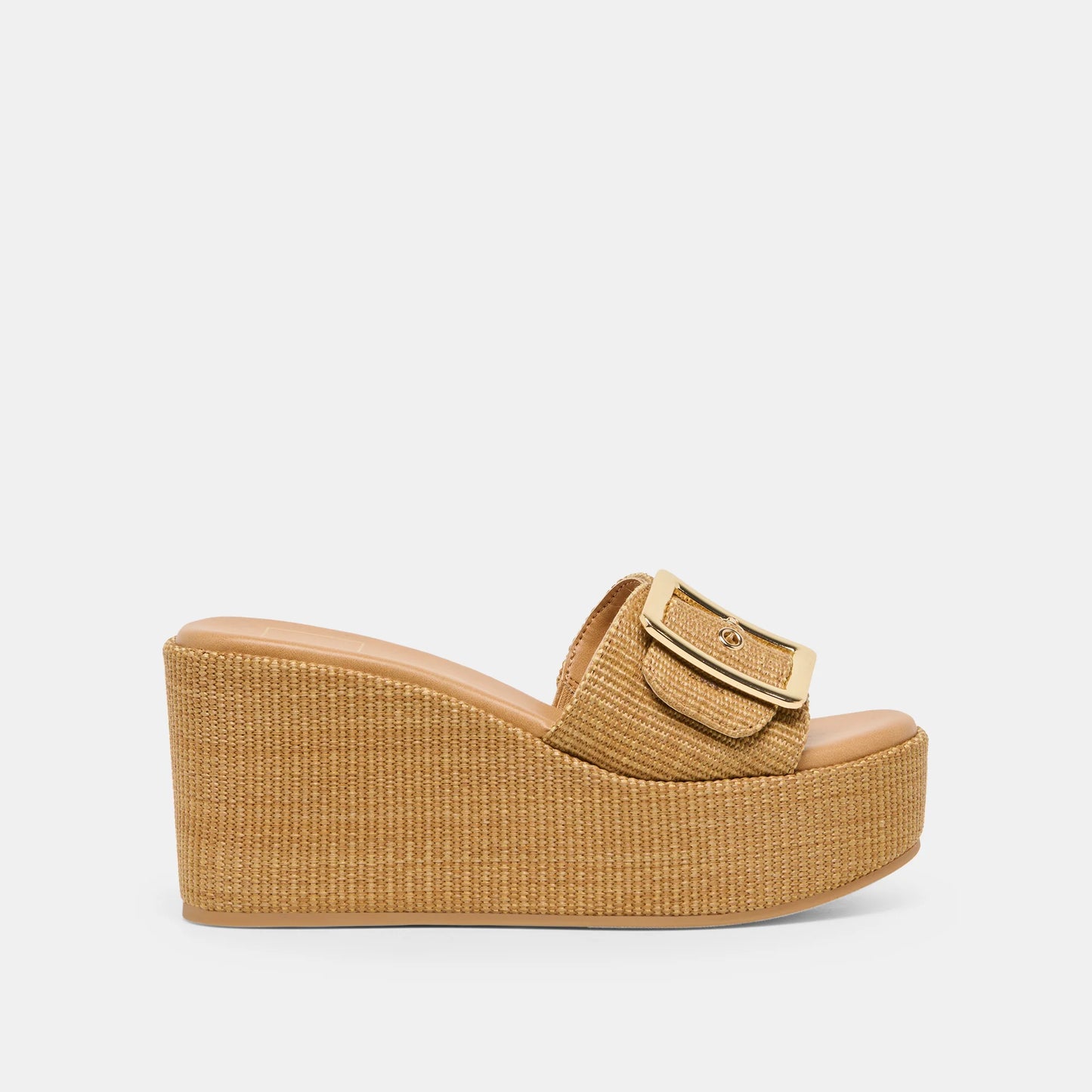Jilian Wedges in Mocha Raffia