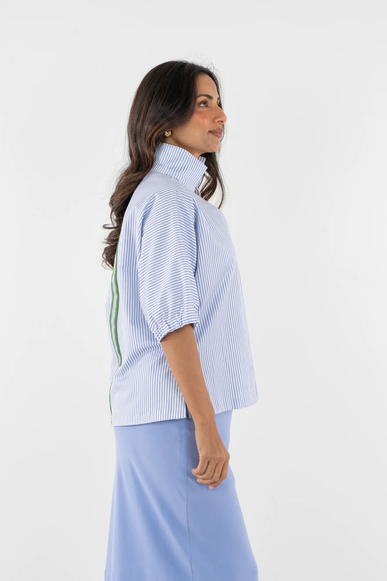 Poppy Top in Grapemist Stripe