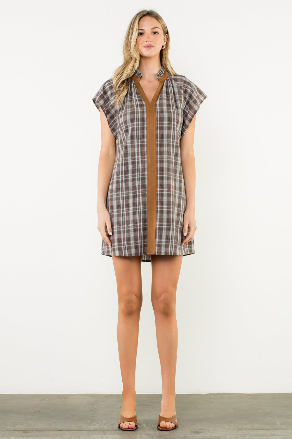 Fall Plaid Mini Dress