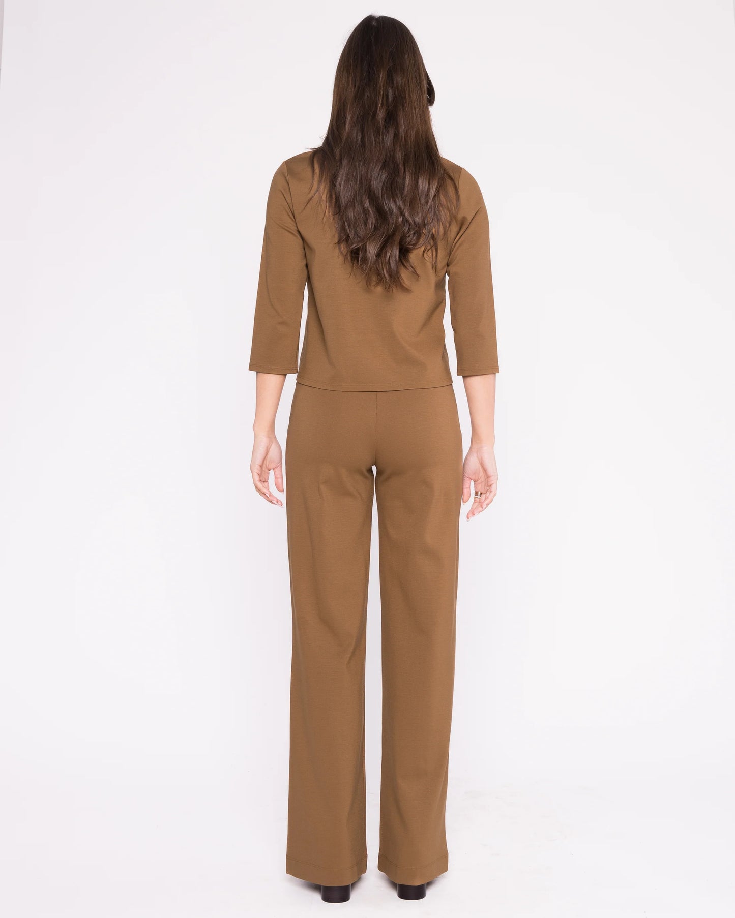 Ponte Knit 3/4 Sleeve Top
