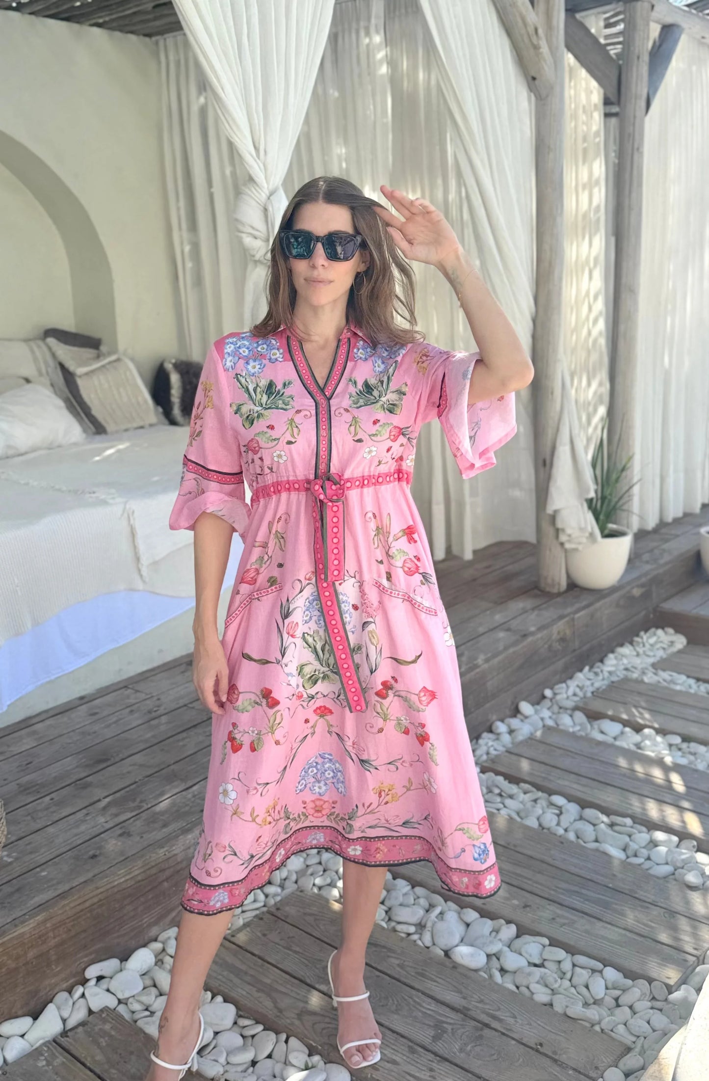 Cape Midi Dress
