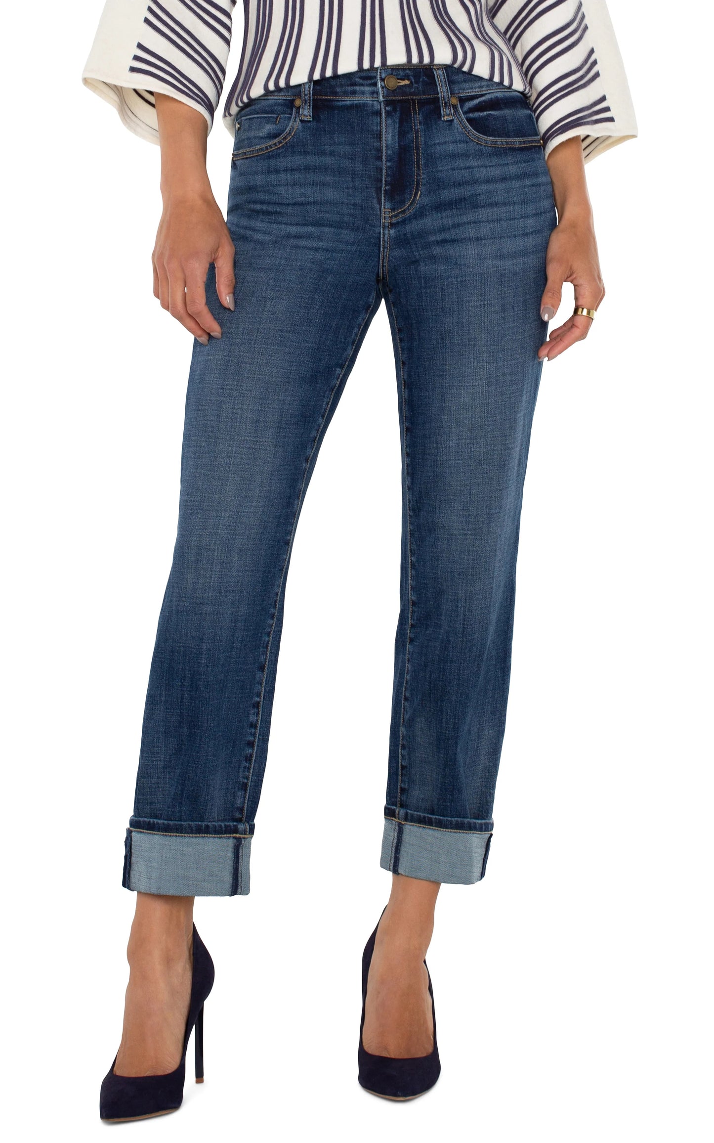 Marley Girlfriend Cuffed Jeans.