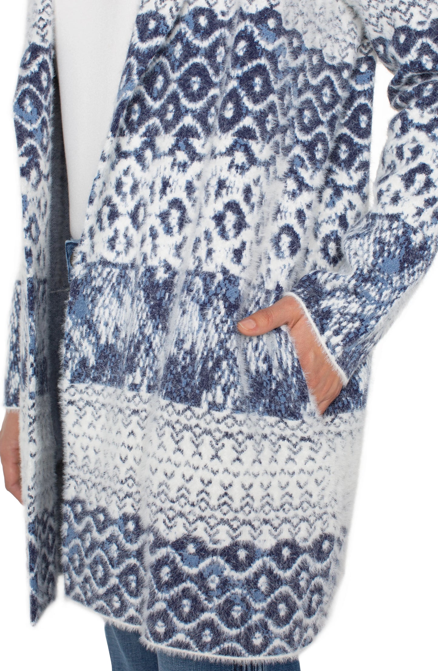 Long Sleeve Open Front Sweater Coat