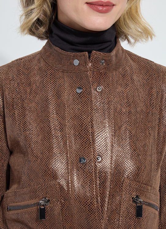 Porter Foil Vegan Suede Moto.