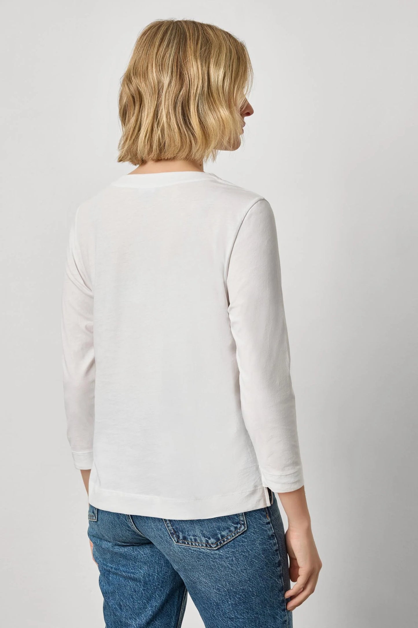 Side Slit Split Neck Top