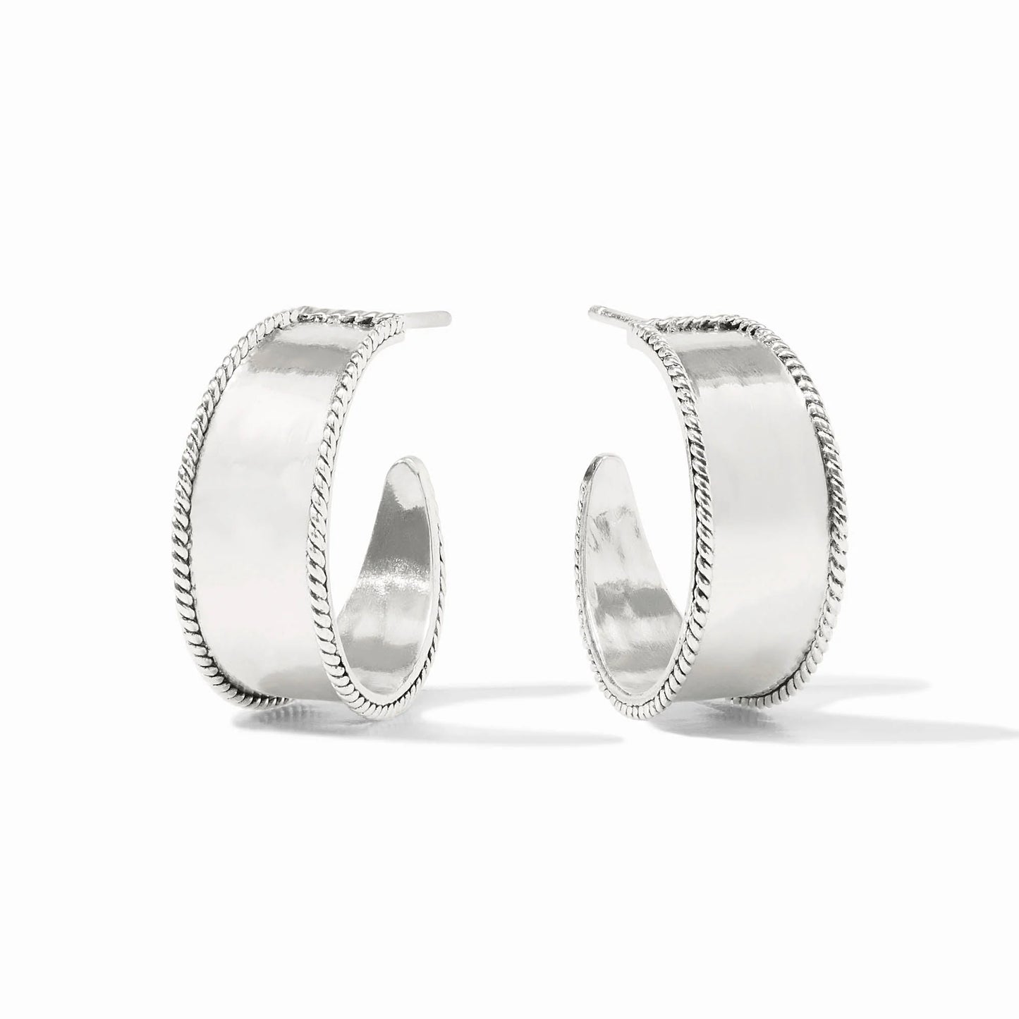 Small Savoy Hoop in Silver