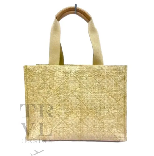 Luxe Bali Straw Tote Oasis in Cane Sand - The French Shoppe