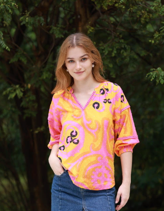 Trixie Blouse in Oriental - The French Shoppe