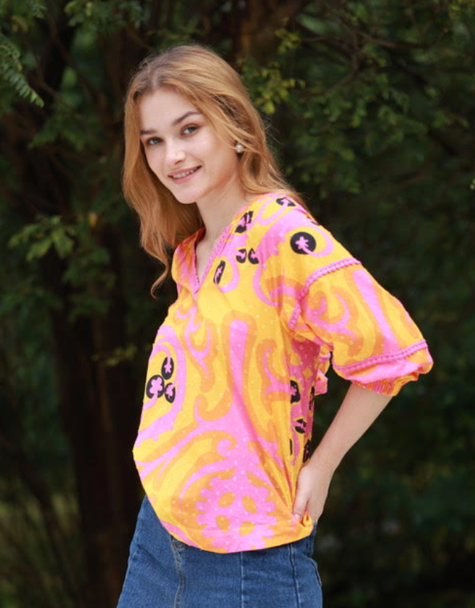 Trixie Blouse in Oriental - The French Shoppe