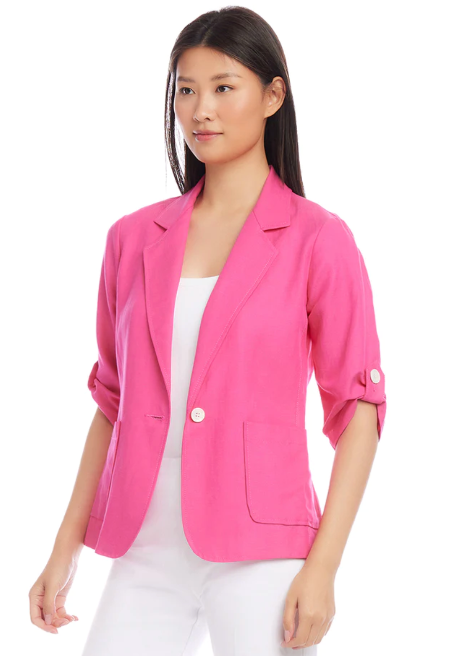 Roll Tab Sleeve Jacket - The French Shoppe