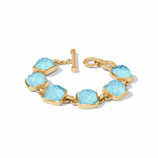 Catalina Stone Bracelet in Iridescent Capri Blue - The French Shoppe