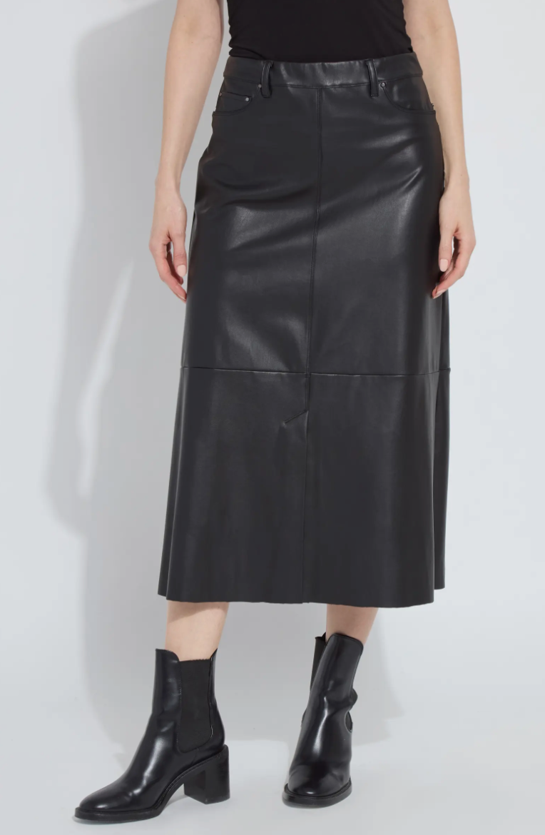 Warren A-Line Vegan Leather Skirt.