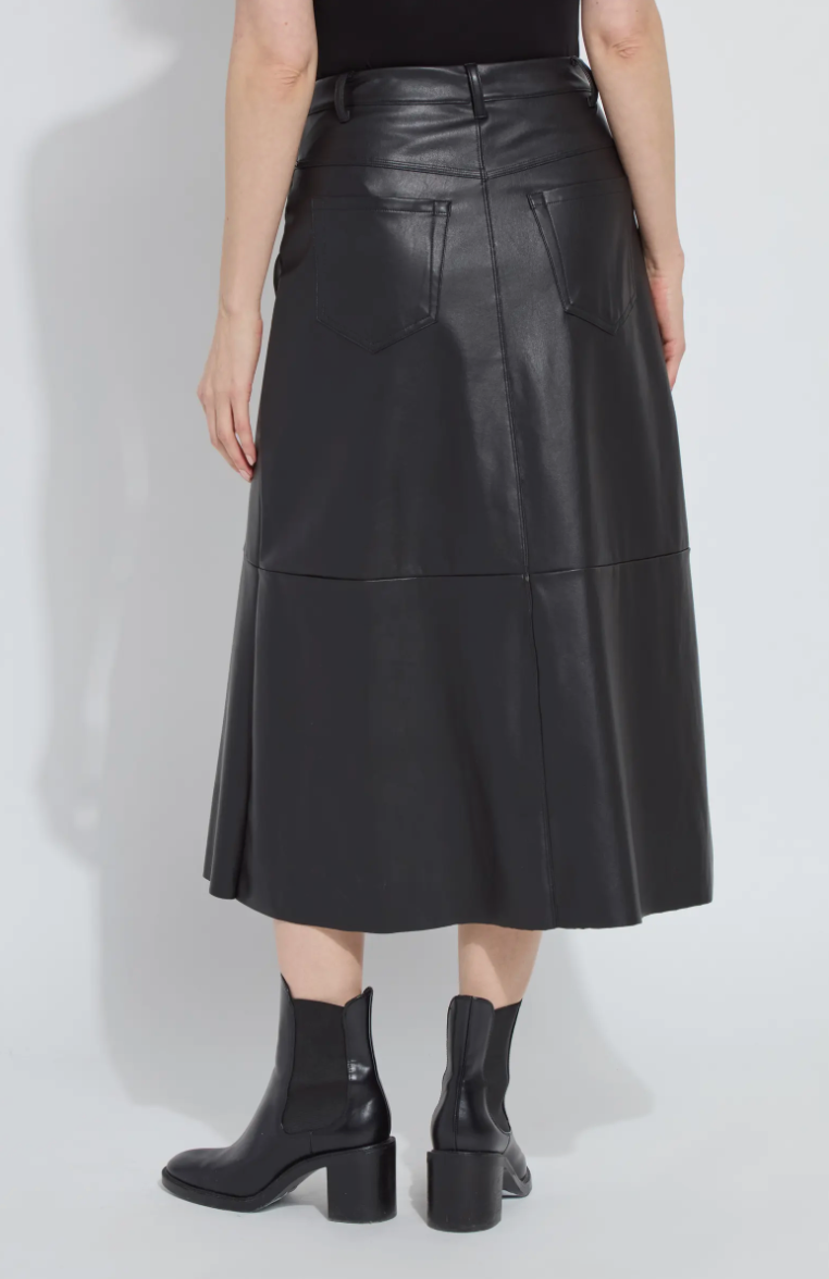 Warren A-Line Vegan Leather Skirt.