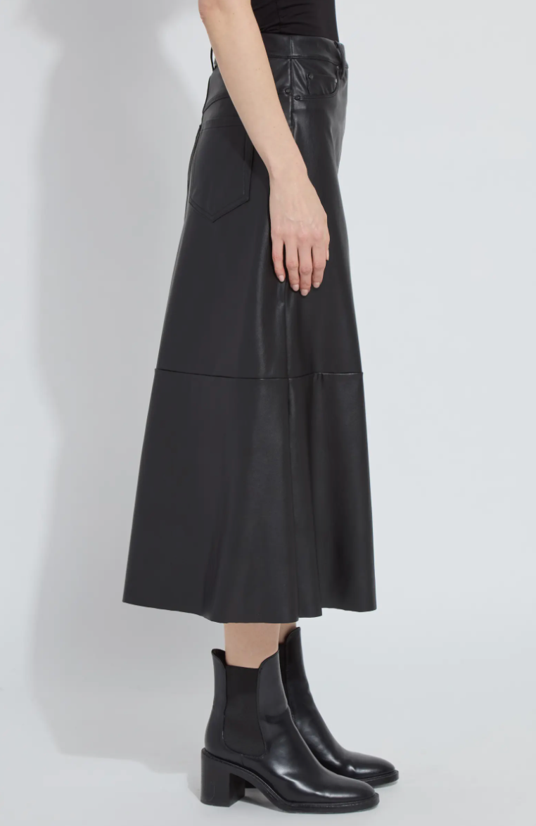 Warren A-Line Vegan Leather Skirt.