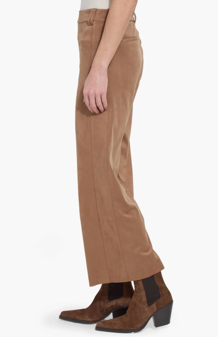 Vionette Vegan Suede Wide Leg Trouser.