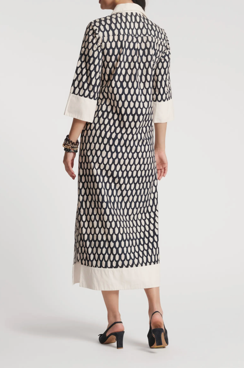 Tracey Midi Dress in Loop Print