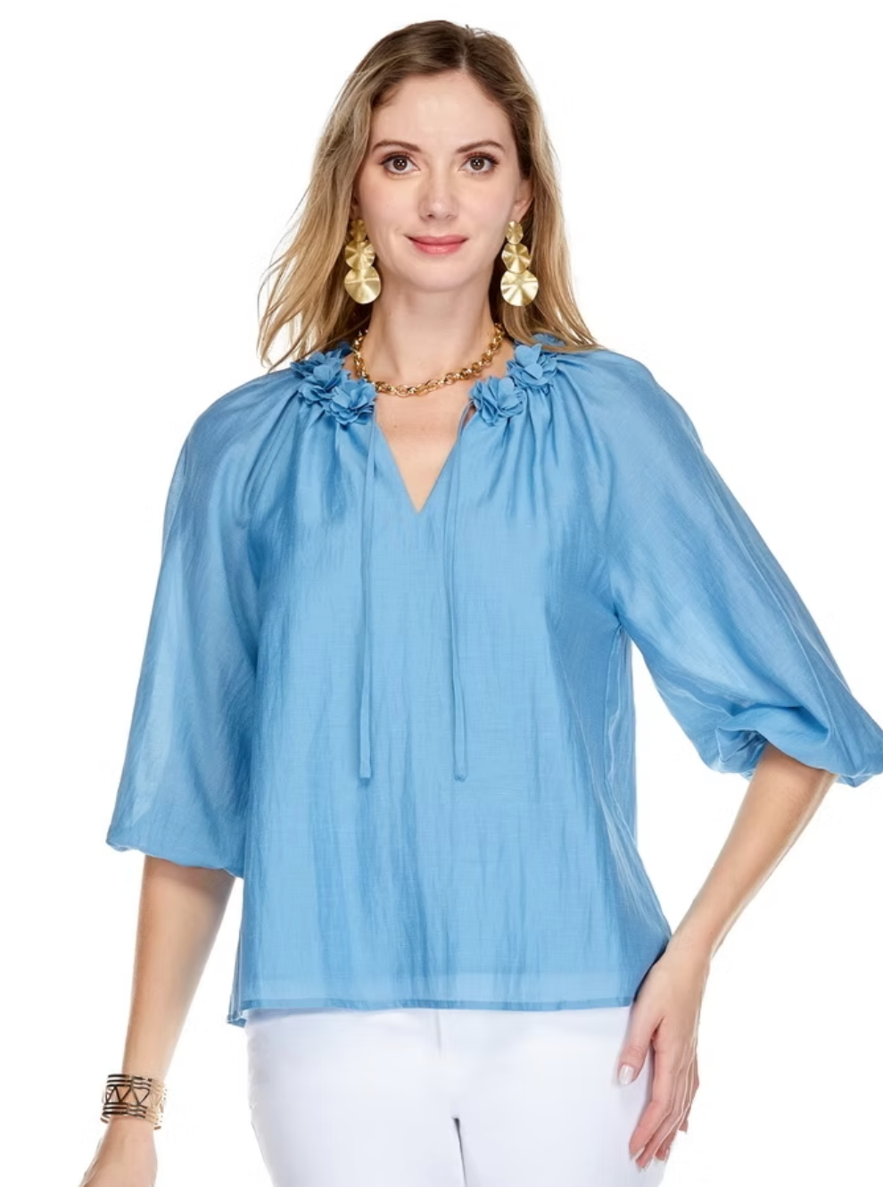 Dimensional Flowers Top