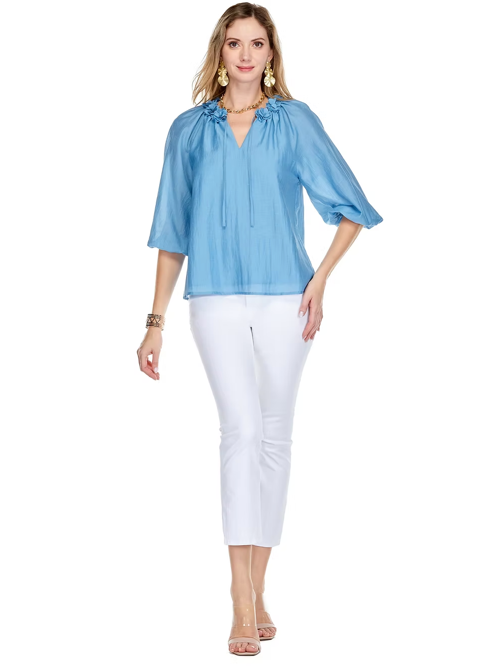Dimensional Flowers Top