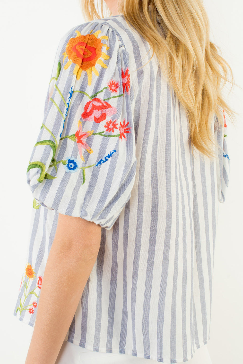 Stripe Blooms Top