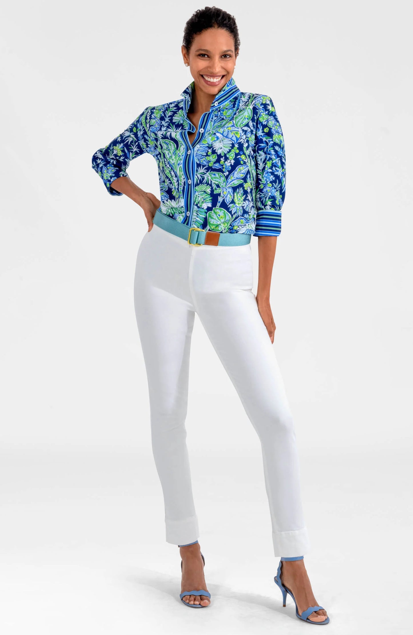 Boyfriend Shirt in Vintage Vines