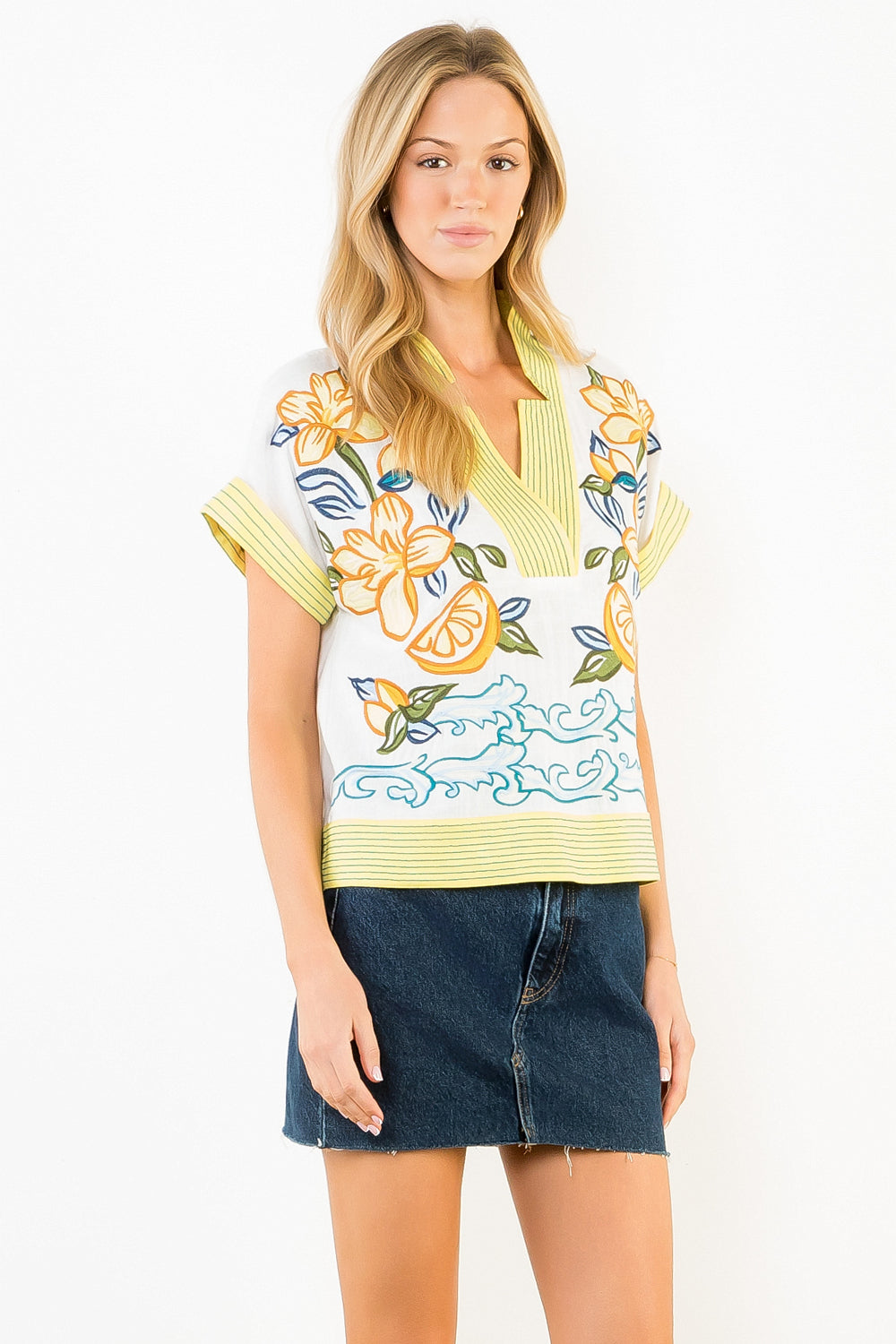 Summer Embroidered Top