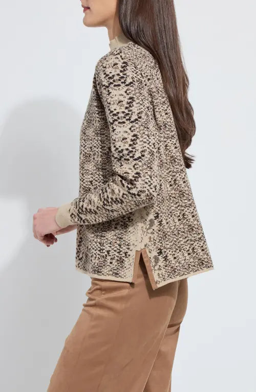 Declan Mock Neck Jacquard Sweater.