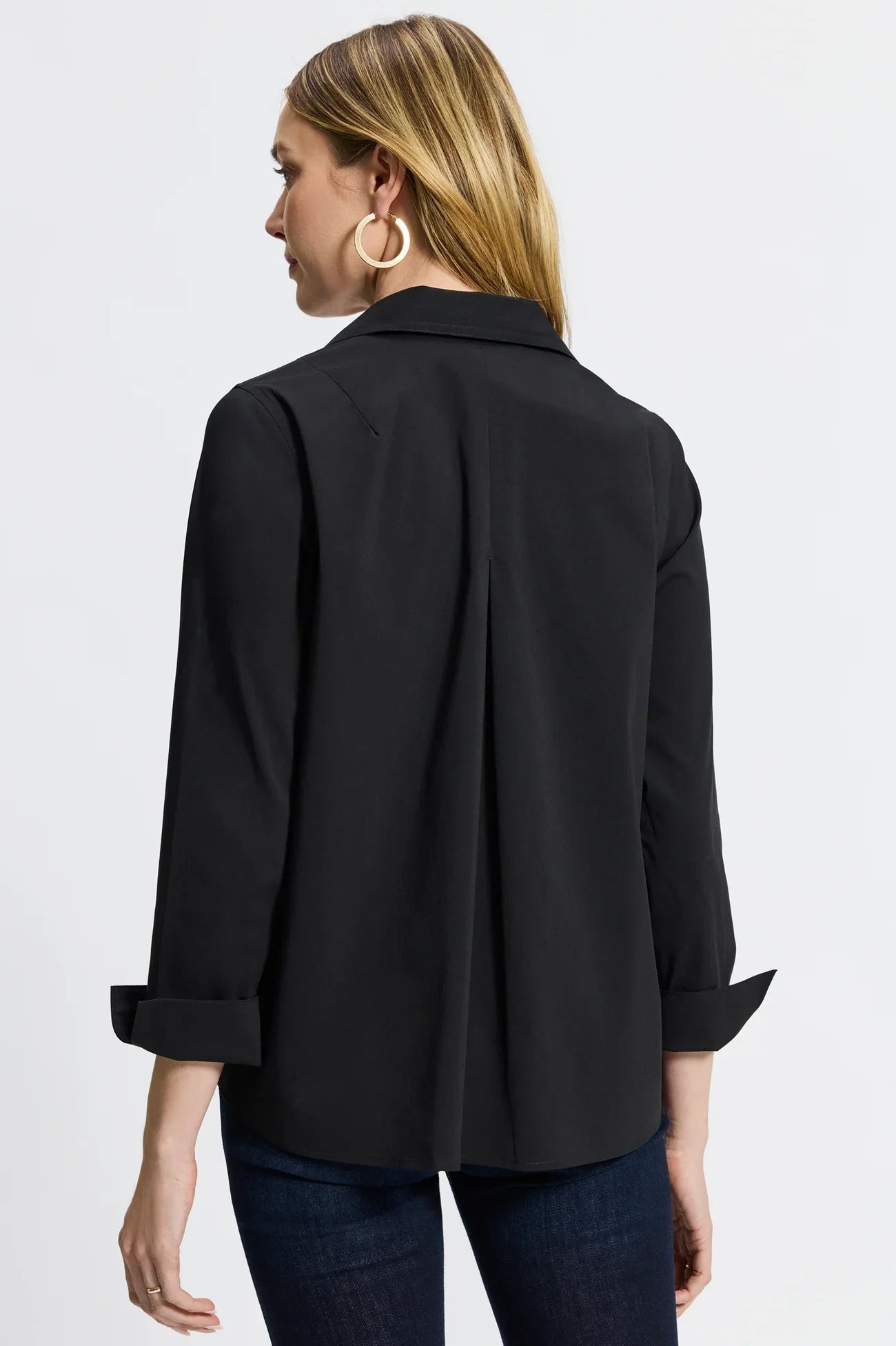 Agnes Stretch No Iron Popover Shirt - Tops-Woven/Blouses