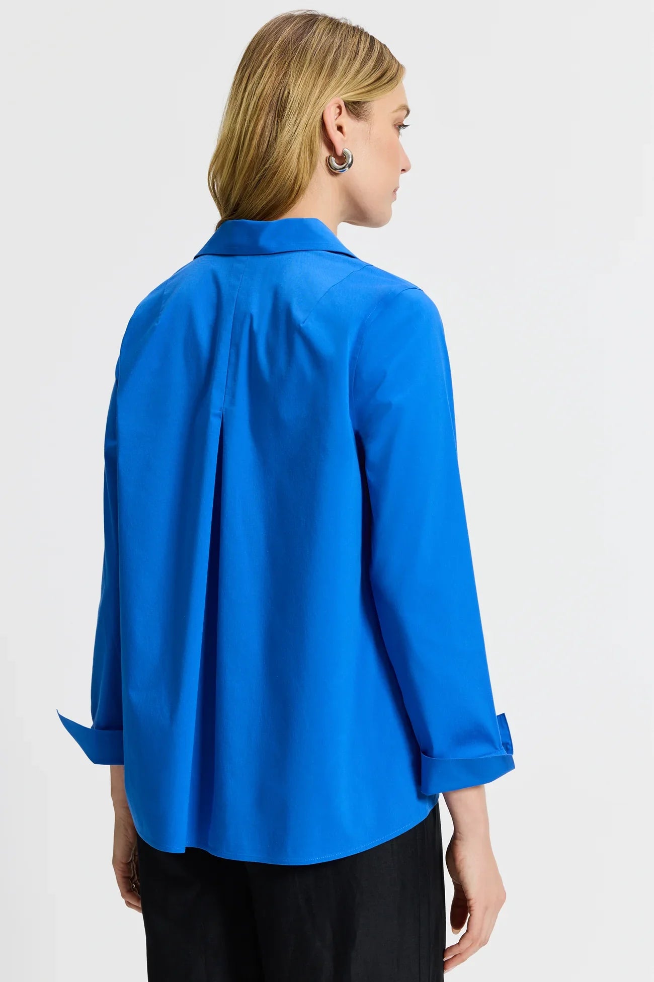 Agnes Stretch No Iron Popover Shirt - Tops-Woven/Blouses