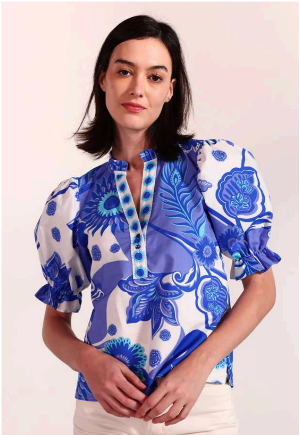 Amy Top - Small / Porcelain - Tops-Novelty/Cut & Sewn