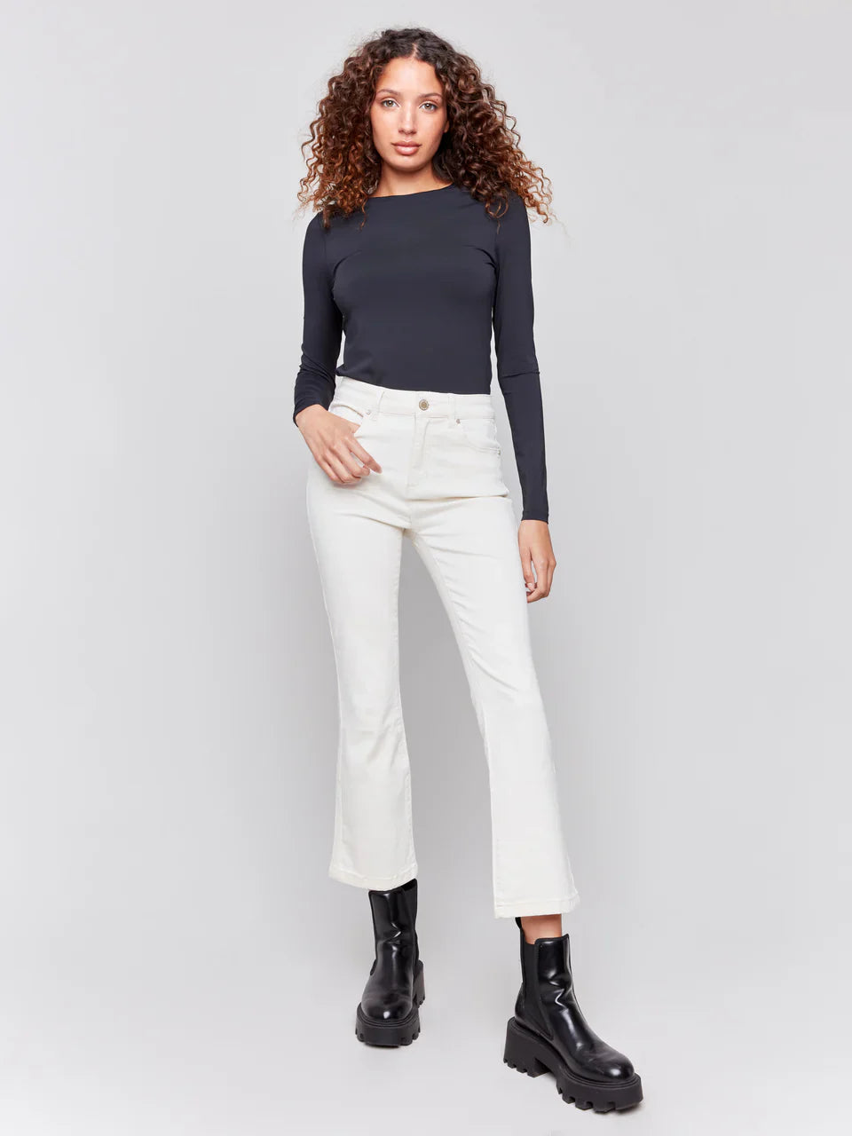 Bootcut Stretch Twill Pants - Pants