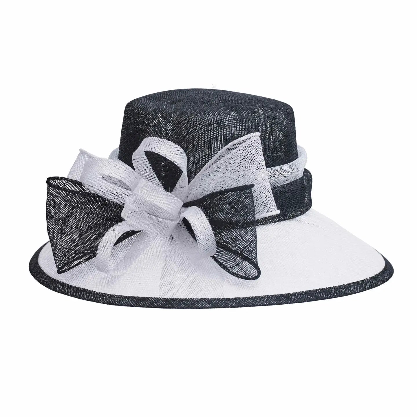 Two Tone Sinamay Bucket Hat