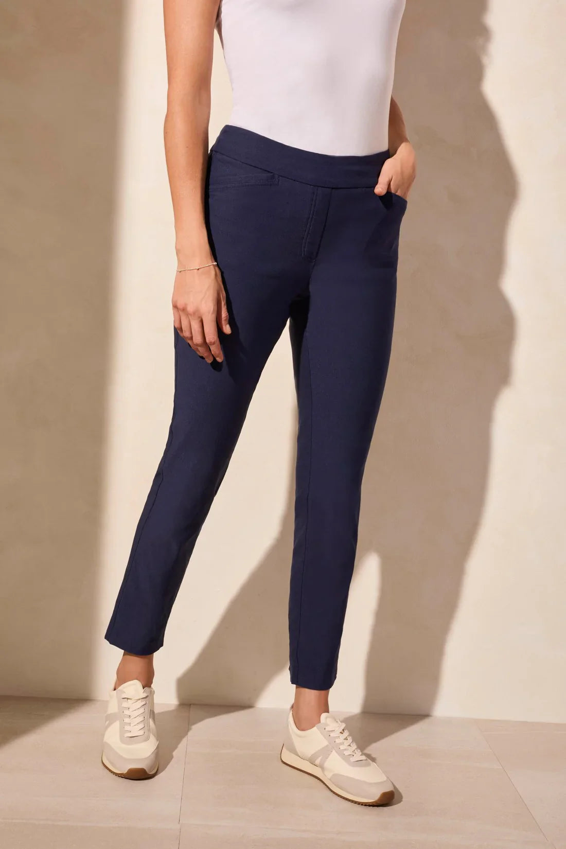 Flatten It® Pull-On Ankle Pant With Back Seam - 4 / Jet Blue - Pants