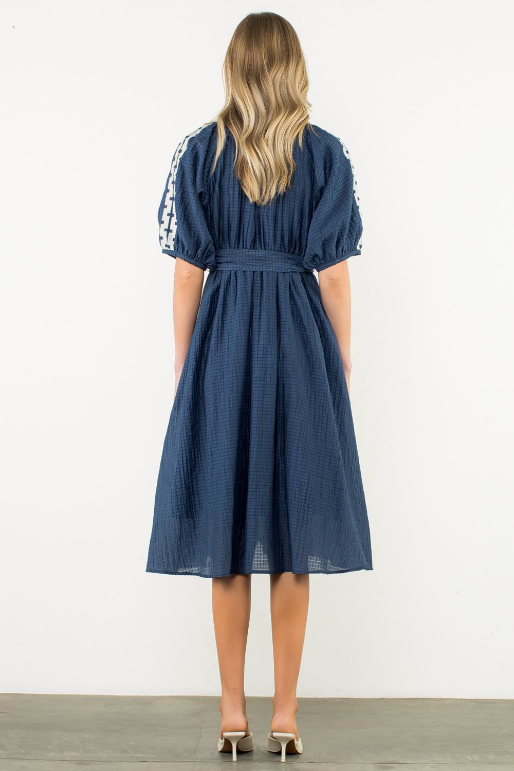 Embroidered Midi Dress