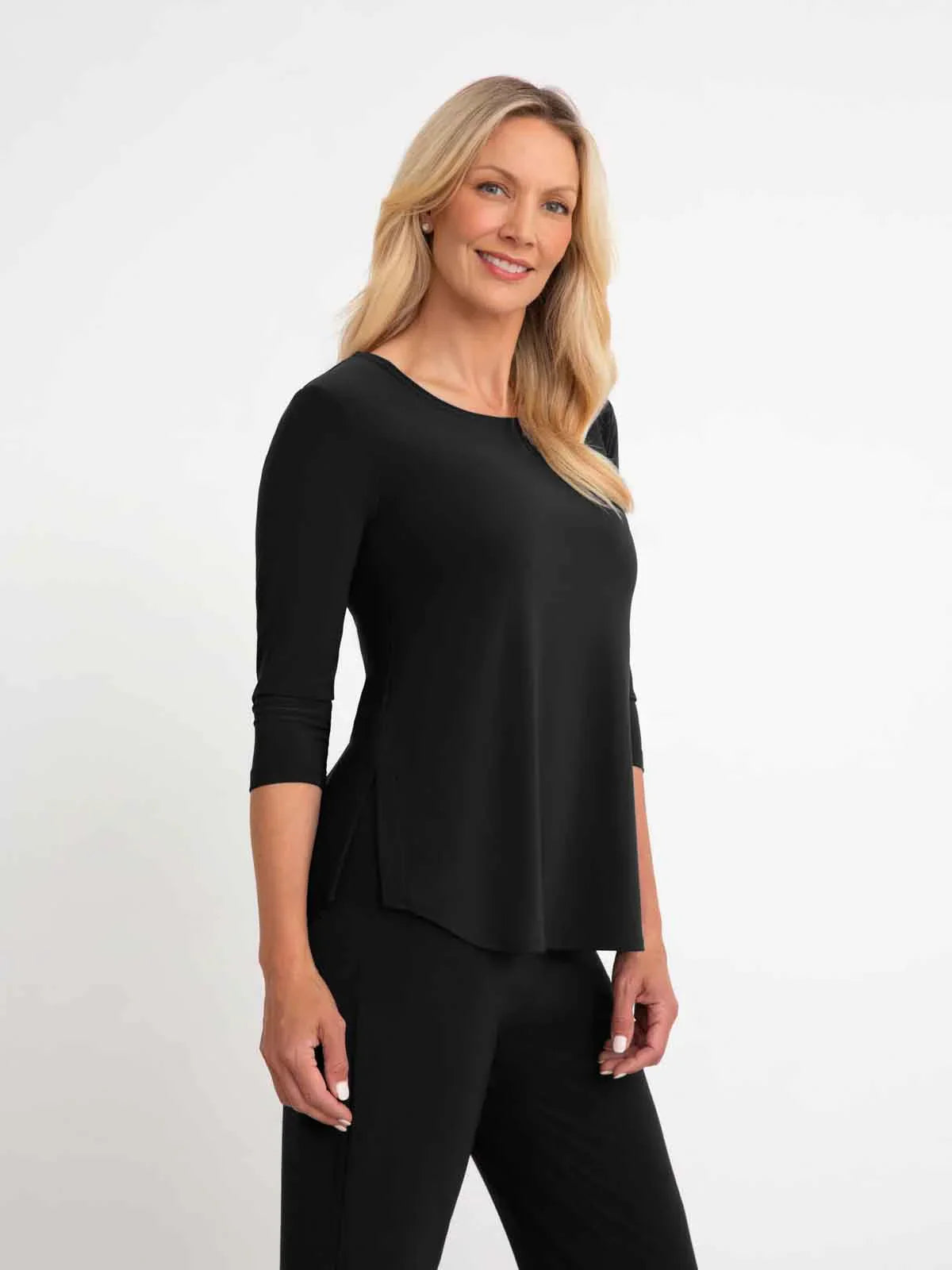 Go To Relax Tee with 3/4 Sleeve - Tops-Novelty/Cut & Sewn
