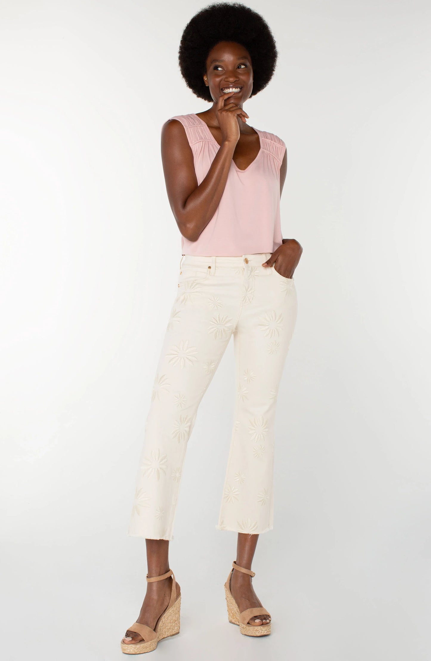 Hannah Crop Flare - Denim