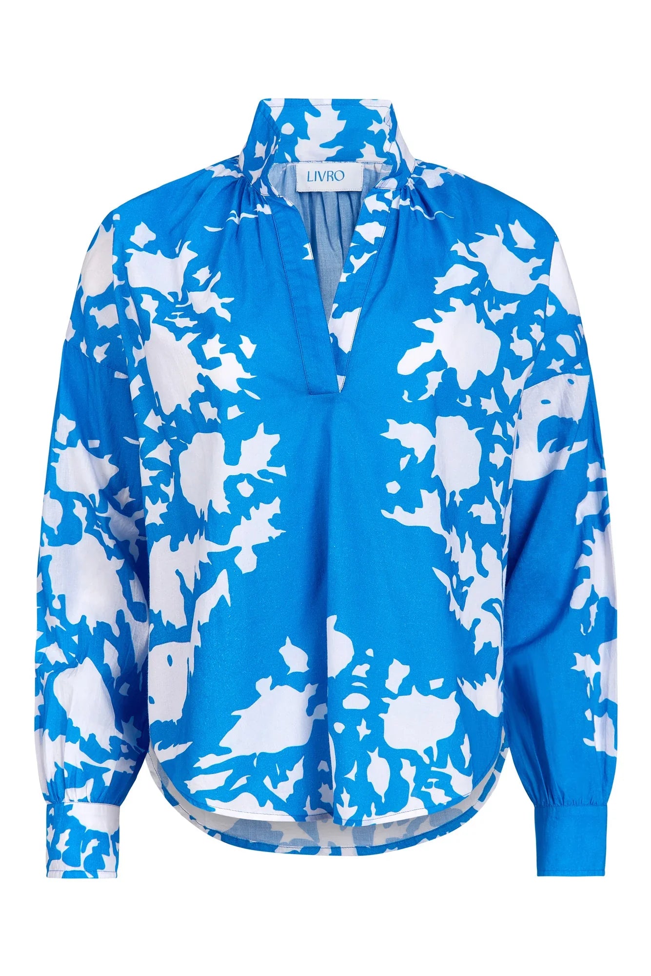 Jane Top in Blue - Tops-Woven/Blouses