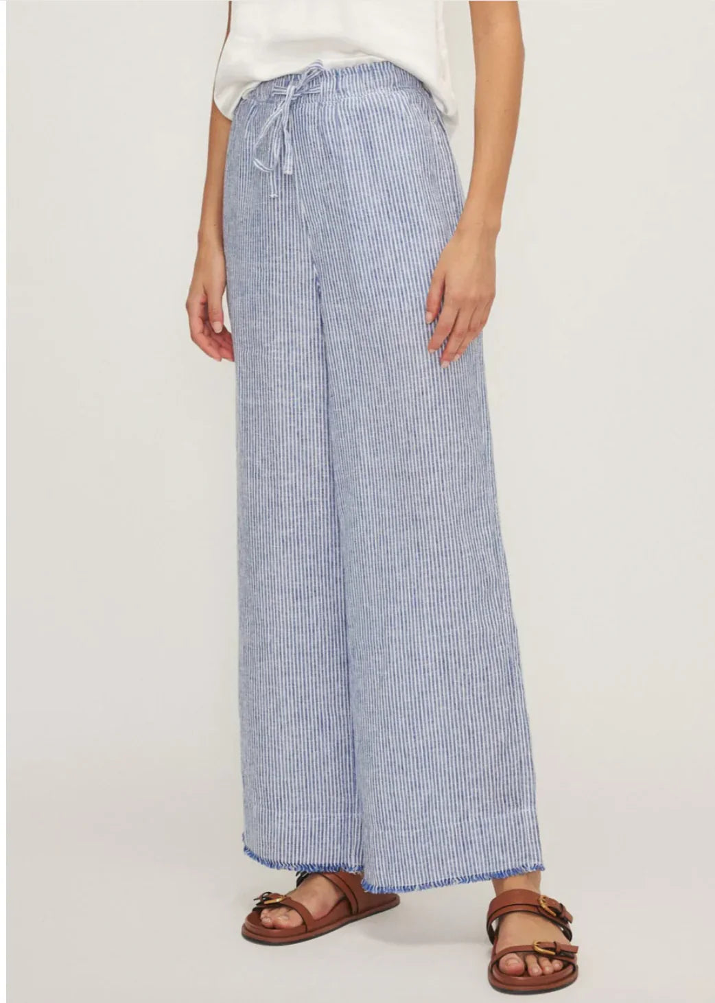 Kauri Stripe Pant - Small / Navy Stripe - Pants