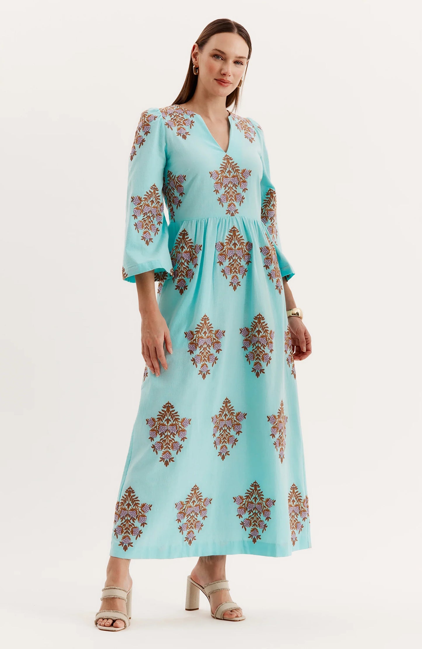 Lana Embroidered Maxi Dress - Dress